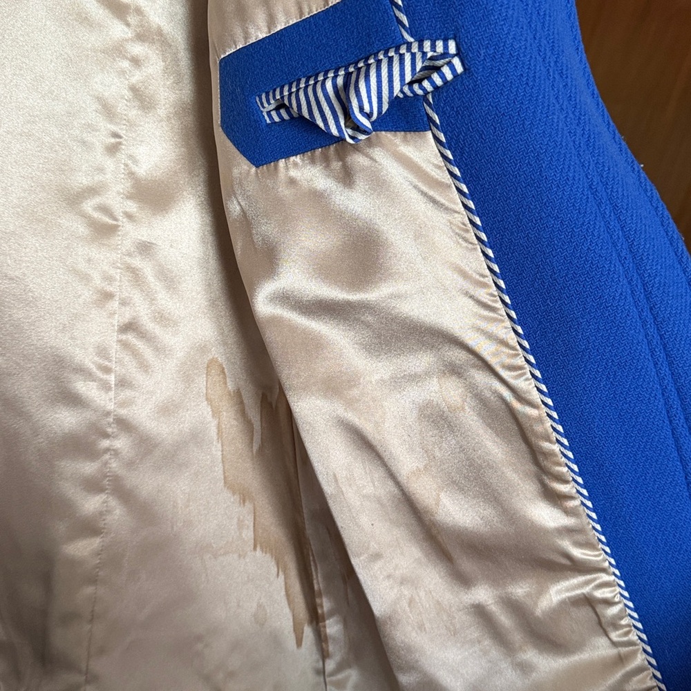 J. Crew Bold Cobalt Blue Wool Stadium Coat - Picture 5 of 7